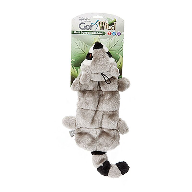 Gor Wild Multi-squeak Raccoon Dog Toy