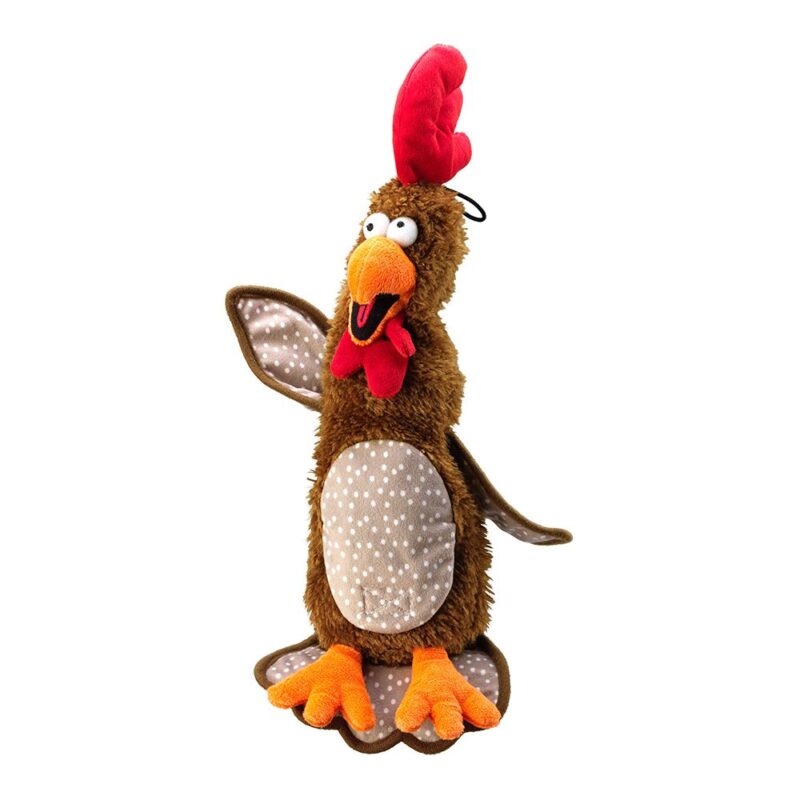 House of Paws Brown Chicken Dog Toy with Tennis Balls Stuffing - Large