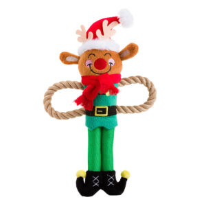 House of Paws Christmas Rudolph Rope Arm Dog Toy