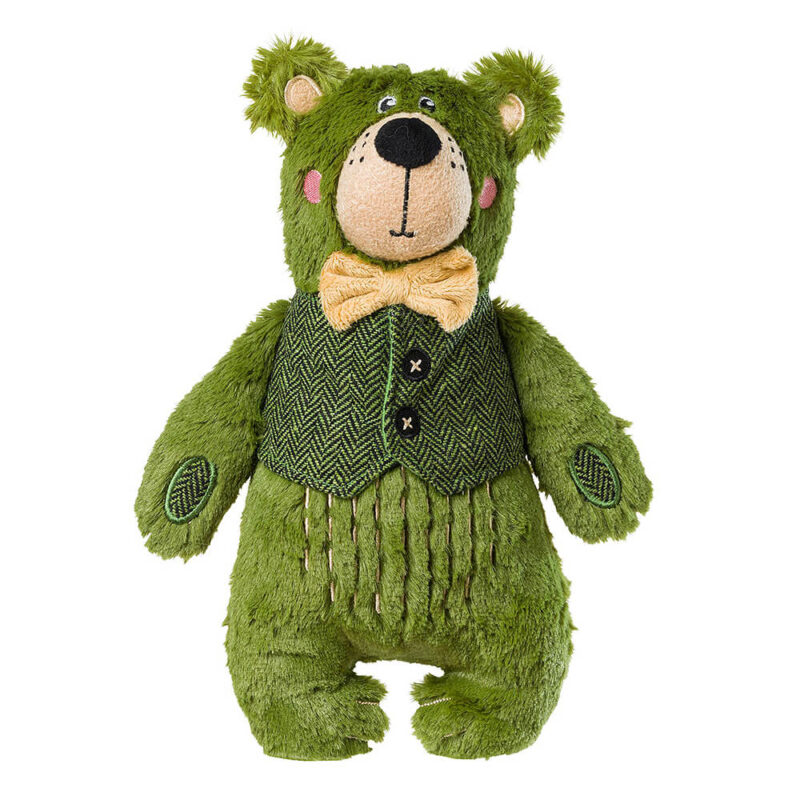 House of Paws Forest Green Christmas Bear Dog Toy