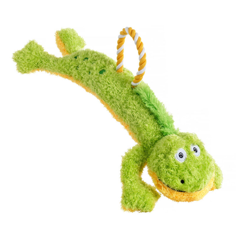 House of Paws Loofa and Rope Dog Toy - Frog