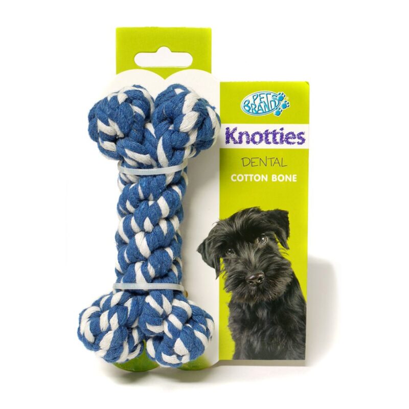 Pet Brands Knotties Dental Cotton Bone Medium Dog Toy