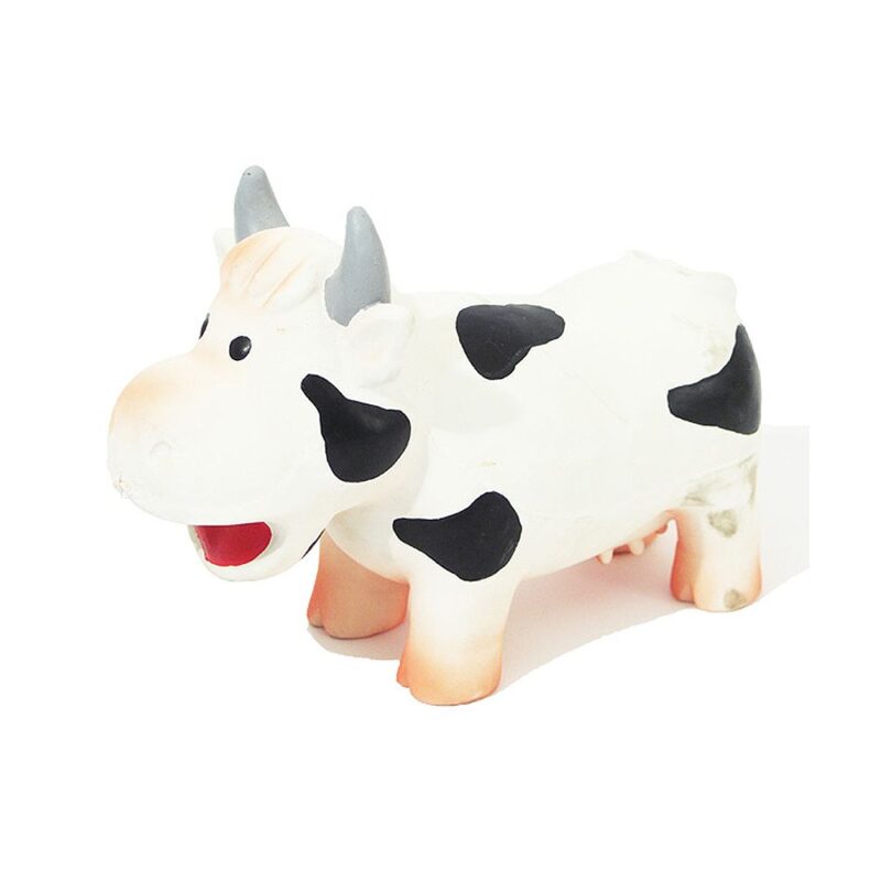 Rosewood Jolly Doggy Grunters Latex Cow Dog Toy
