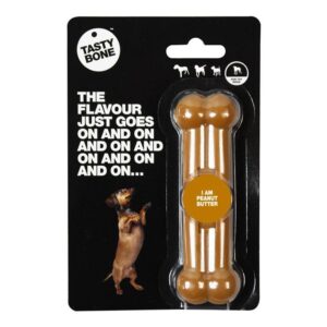 Tastybone Nylon Dog Chew Bone - Peanut Butter Toy